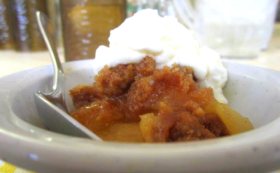 Classic Capon Recipe Apple Crisp with Whipped Cream Capon Springs